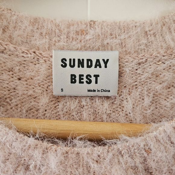 Aritzia Sunday Best Metallic Kitten Sweater - Picture 6 of 8